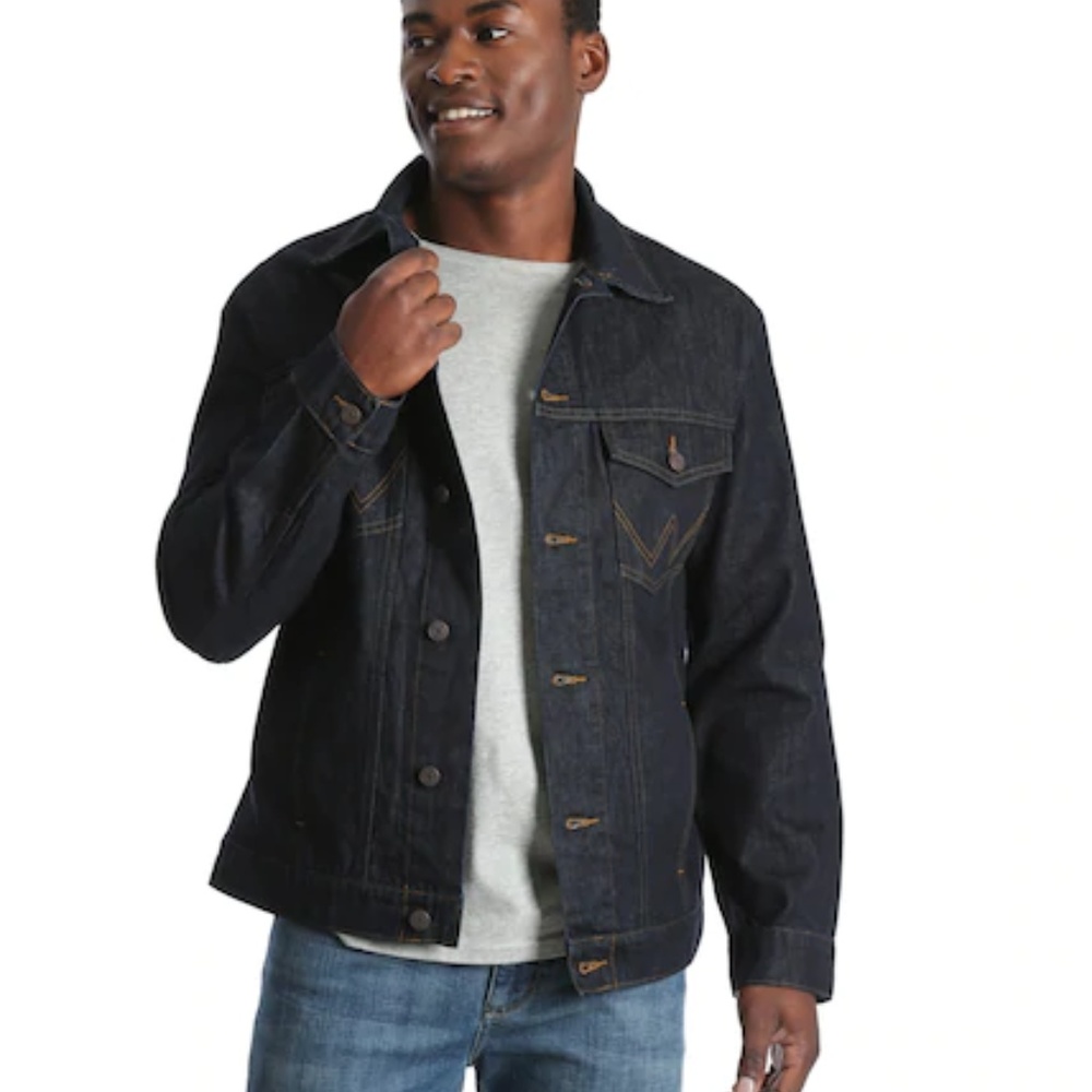 Men's Wrangler Denim Jacket (Rinsed Indigo)